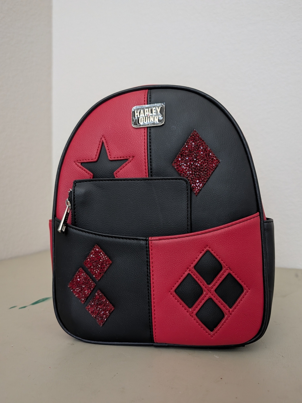 Harley Quinn Red & Black Mini Backpack